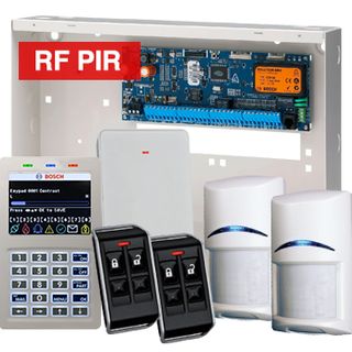 BOSCH, Solution 6000, Wireless alarm kit, Inc CC610PB panel, CP736B Smart Prox LCD keypad, 2x RFPR-12  wireless PIR detectors, RFRC-STR2 Radion receiver, 2x RFKF-FB transmitters
