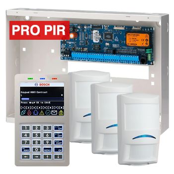 BOSCH, Solution 6000, Alarm kit, Includes CC610PB panel, CP736B Smart Prox LCD keypad, 3x ISC-PPR1-W16 PIR detectors