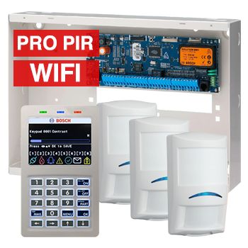 BOSCH, Solution 6000, Alarm kit, Includes CC610PB panel, CP737B Wifi Prox LCD keypad, 3x ISC-PPR1-W16 PIR detectors