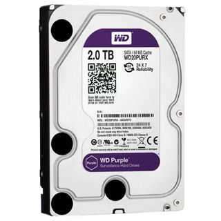 WESTERN DIGITAL, WD Purple Surveillance Edition (24/7) hard drive (HDD), 2000Gb (2TB), 64MB Cache, 5400RPM, 3.5" form factor, SATA 6 Gb/s interface