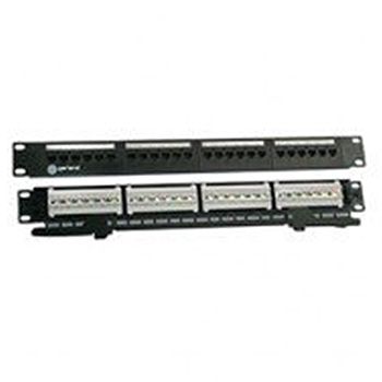 GARLAND, Patch panel, 24 port, Cat6, 19" 1RU, 48(W) x 44(H) x 98(D)mm, Dark charcoal powder coated finish, Cold rolled steel construction