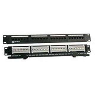 GARLAND, Patch panel, 24 port, Cat6, 19" 1RU, 48(W) x 44(H) x 98(D)mm, Dark charcoal powder coated finish, Cold rolled steel construction