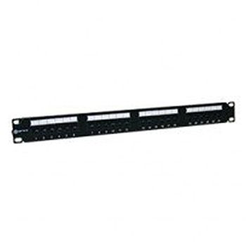 GARLAND, Patch panel, 24 port, Cat5E, 19" 1RU, 48(W) x 44(H) x 98(D)mm, Dark charcoal powder coated finish, Cold rolled steel construction