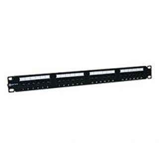 GARLAND, Patch panel, 24 port, Cat5E, 19" 1RU, 48(W) x 44(H) x 98(D)mm, Dark charcoal powder coated finish, Cold rolled steel construction