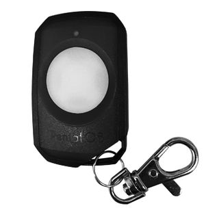 ELSEMA, PentaFOB Transmitter, 1 Channel, Large button, Hand held pendant/keyring, 433 MHz FM signal, Includes 3.3V battery, Black