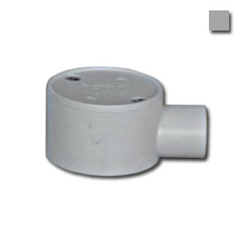 AUSSIEDUCT, 20mm, Moulded junction box, Grey, One way standard, With screw on lid, Suits 20mm rigid conduit,