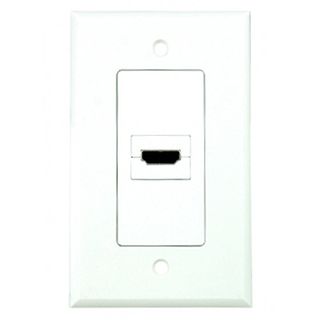 NETDIGITAL, HDMI Single Wall plate, HDMI standard socket to HDMI right angle socket, No wiring required,