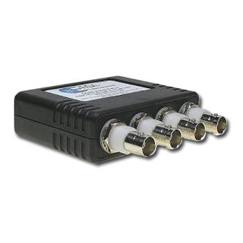 EQL, Teleconnect, Balun, 4x Video RJ45 Jacks + Power down each Cat5 via 3x pair , Bulkhead mounting, BNC female to  RJ45 jack (4x out), (Passive),