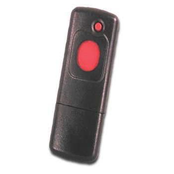 BOSCH, Solution Series, Wireless keyfob transmitter, 2 button, Uniquely coded panic/medical buttons, Belt/pocket clip, Up to 100m range (open air), 433MHz, For use with RF3212E wireless receiver