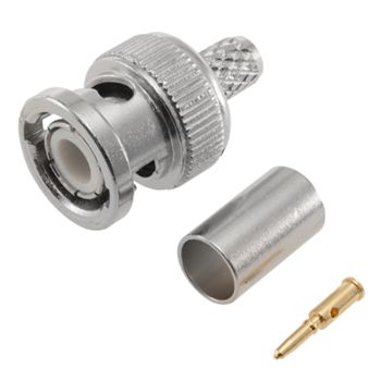 NETDIGITAL, BNC connector, Male, Crimp type, Suits RG58 coaxial cable with 5.3mm diameter,