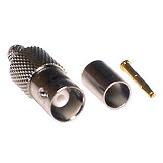 NETDIGITAL, BNC connector, Female, Inline Crimp type, Suits RG59 coaxial cable,