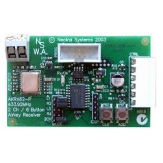 AIRKEY, Receiver, Two channel, Maximum security, Plug-in terminal, Stores up to 340 2 or 4 button Airkey transmitters, 12V DC,