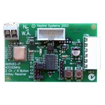 AIRKEY, Receiver, Two channel, Maximum security, Plug-in terminal, Stores up to 340 2 or 4 button Airkey transmitters, 12V DC,