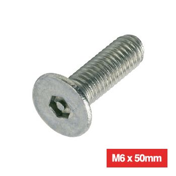 PROLOK, Security screw, Pin Hex, Countersunk, Machine screw, M6 x 50mm, 2 way, 304 Stainless steel, Box of 100,