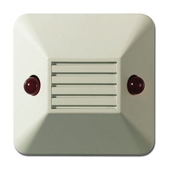 ARITECH, Optical-Acoustic remote indicator, two red LEDs, 81dB sounder, white polycarbonate, 6-28VDC operation 4mA nominal (Bugeye / Bug Eye),