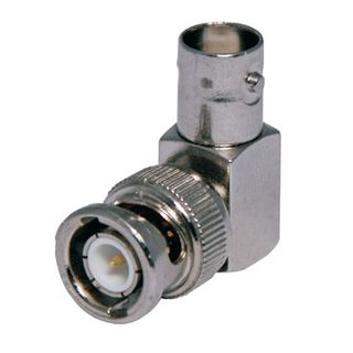 NETDIGITAL, BNC adaptor, L shape, ( Right angle, 90 Deg Elbow), Male to female,