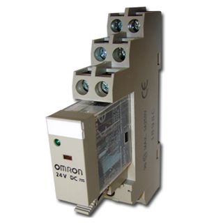 OMRON, Relay, 24V DC, DPDT, 240V AC 5A contacts with barrier isolation, Includes 1078YK base,