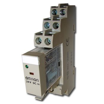 OMRON, Relay, 24V DC, DPDT, 240V AC 5A contacts with barrier isolation, Includes 1078YK base,