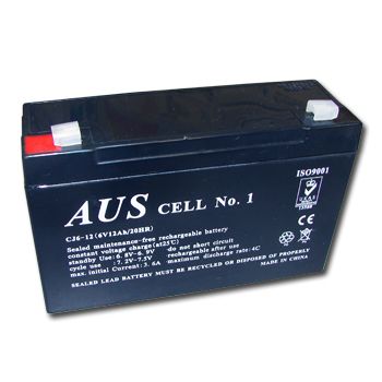 BATTERY, 6 Volt 7 AH sealed lead acid, Dimensions (not inc. terminals) 150(W)mm x 34(D)mm x 93(H)mm,