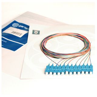 GARLAND, Fibre, Pigtail, SC, SM, 2mtr, Rainbow, 12 pack,