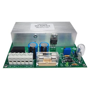 NETDIGITAL, 13.8V DC 1 Amp Power Supply module, battery charge output, Variable voltage adjustment, Fuse protection, requires 16V AC plug pack,