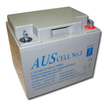 BATTERY, 12 Volt 40 AH sealed lead acid, Dimensions (not inc. terminals) 195(W)mm x 165(D)mm x 167(H)mm,