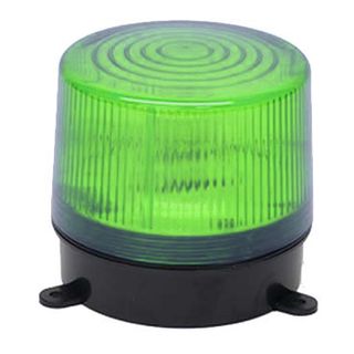 TAG, Strobe, Large, Green, Round base, 12V DC,