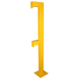 NETDIGITAL, Universal stand alone double bollard, Yellow, 1.9mt high, 2 x Face plate 140 x 100mm, Powder coated, Galvanised, Ideal for keypad, prox reader, key switch or surface mount intercoms,
