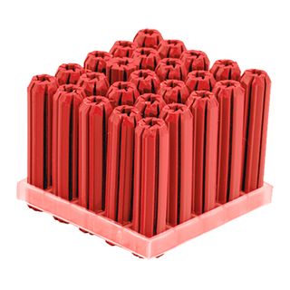 RAMSET, Star plugs, Masonry, 6.0mm x 30mm, RED, block of 25,