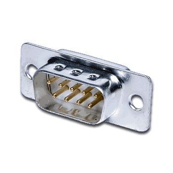 NETDIGITAL, Data connector, 9 pin male, Gold plated brass contacts, Low contact resistance, 1A,