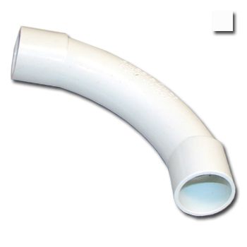 AUSSIEDUCT, 25mm, 90 degree bend, White, Suits medium duty 25mm telecomms conduit,