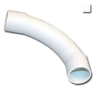 AUSSIEDUCT, 25mm, 90 degree bend, White, Suits medium duty 25mm telecomms conduit,