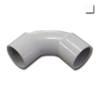 AUSSIEDUCT, 20mm, Solid elbow, White, Suits medium duty 20mm rigid conduit,