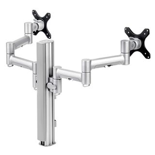 ATDEC, Systema, Monitor bracket, Double articulated arm, Desk mount, Black, Suits 2x LCD, 12kg holding force per LCD, 75 x 75 or 100 x 100 Vesa mount options,