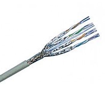 CABLE, Cat6A 4 pair 8 x 1/0.51 UTP, Screened (shielded), Grey, 500m roll,