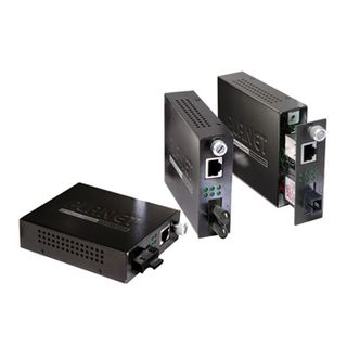 PLANET, Ethernet Over Fibre Converter, 10/100 TX/RX, 100Base-FX, ST connection suits multimode fibre, 2km, Smart web interface,