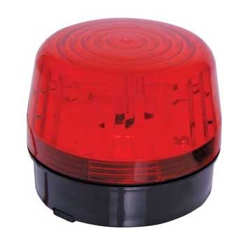 TAG, Strobe, Large, Red, Weather resistant, Round base, 24V DC, 15W,