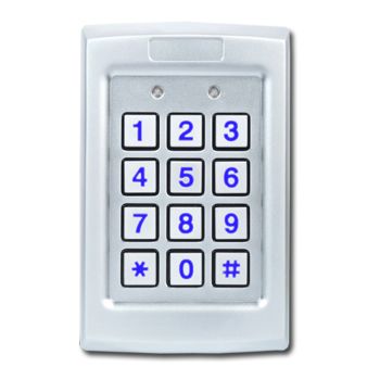 ROSSLARE, Keypad, Stainless Steel, Vandal and corrosion resistant body, Wiegand 26 and 30 bit formats, Backlit keys, Optical tamper switch, IP67 rated, 5-16V DC,