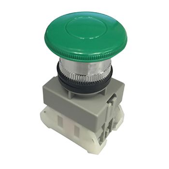 TAG, Mushroom head push button, Green,