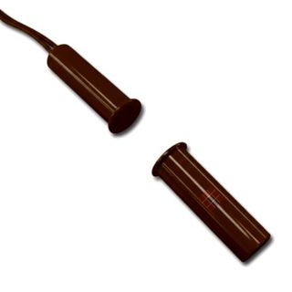 TAG, Reed switch (magnetic contact), Flush (recessed) mount, Brown, N/C, 3/8" (9.53mm) diameter x  1 1/4" (31.75mm) length, 3/4" (19.05mm) gap, 12" (304.8mm) leads,