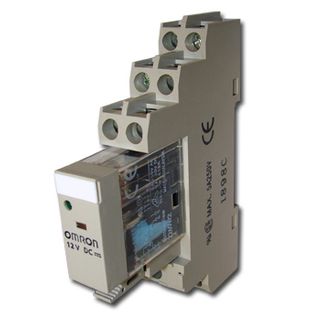 OMRON, Relay, 12V DC, DPDT, 240V AC 5A contacts with barrier isolation, Includes 1078YK base,