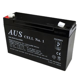 BATTERY, 6 Volt 15 AH sealed lead acid, Dimensions (not inc. terminals) 150(W)mm x 49(D)mm x 94(H)mm,