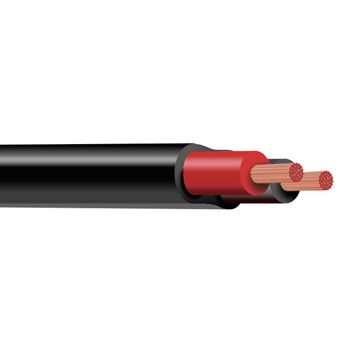 CABLE, Twin sheath 2 x 14/032, 3mm, (Double insulated), auto cable, 100m roll, Suits 100V speakers