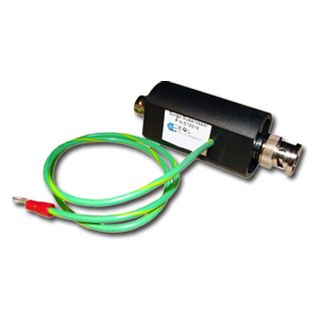EQL, Teleconnect, Surge suppressor, Plastic slim line case, Inline mounting, BNC female input to BNC male output, 400mm Earth lead with lug,