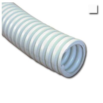 AUSSIEDUCT, Corrugated conduit, 25mm x 50m coil, White, Medium duty, No draw wire,