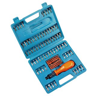 CABAC, Screwdriver bit kit, 105 piece professional, Includes flat, square, star, pozi, hex, clutch, tamper star, tamper hex, tamper tri-wiring, tamper spanner, tamper torq in imperial & metric,