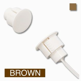 TAG, Reed switch (magnetic contact), Steel door, Flush (recessed) mount, Brown, N/C, 1" (25.4mm) diameter x  0.84" (21.34mm) length, 1 1/2" (38.1mm) wide gap, 12" (304.8mm) leads,