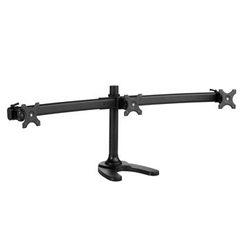 ATDEC, Spacedec, Three (3) Monitor bracket, Desk mount, Black, Suits LCD up to 24" (61cm), 8kg holding force, Freestanding low footprint,