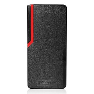 SEBURY, Proximity reader, Slimline, Up to 10000 users, Standalone or 26 Bit Wiegand input/output, HID/EM compatible, Up to 60mm read range, Black plastic, Red LED, IP68, 12V DC,