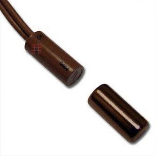 TAG, Reed switch (magnetic contact), Mini direct magnet, Flush (recessed) mount, Brown, N/C, 1/4" (6.35mm) diameter x  1" (25.4mm) length, 3/4" (19.05mm) gap, 12" (304.8mm) leads,